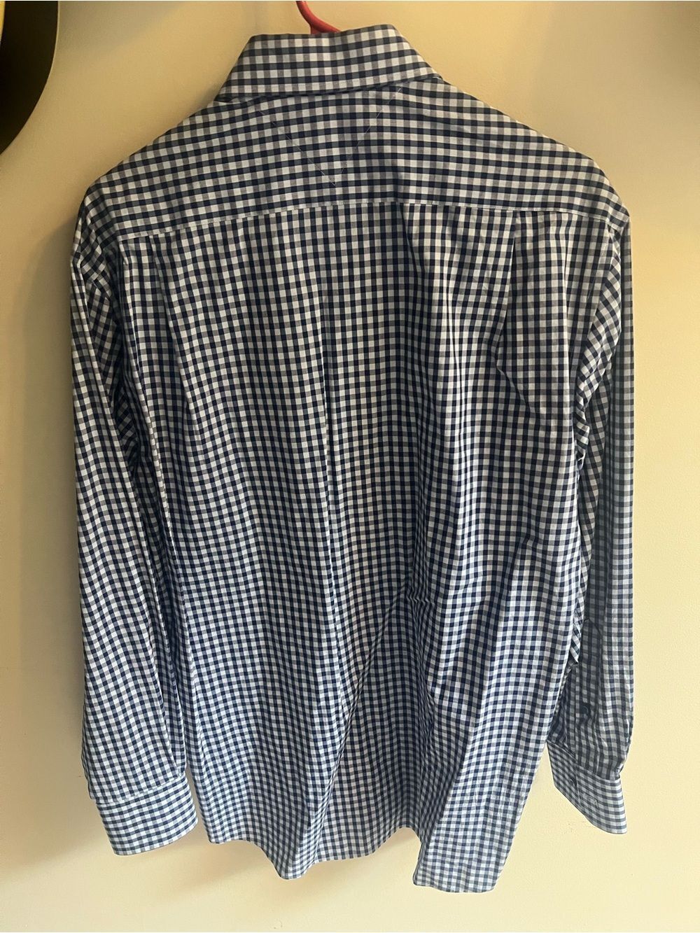 Tommy Hilfiger Men’s Navy & White Gingham Dress Shirt - Picture 3 of 3